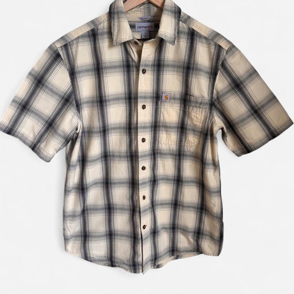 Carhartt Plaid Long Sleeve Button Front Utility Shirt